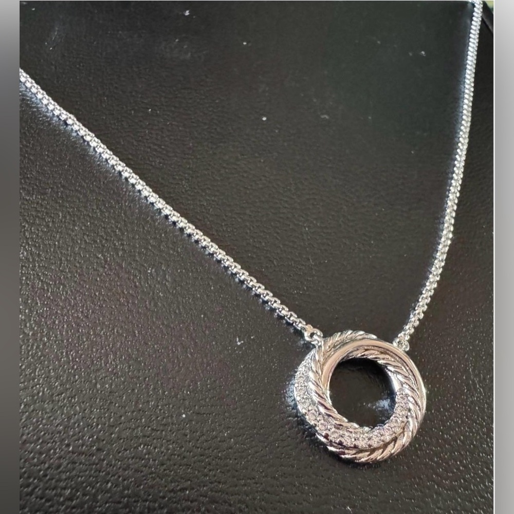 Silver Necklace with Infinity Circle - Picture 3 of 4